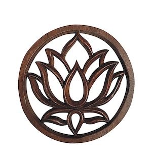 Wooden Plaque Lotus